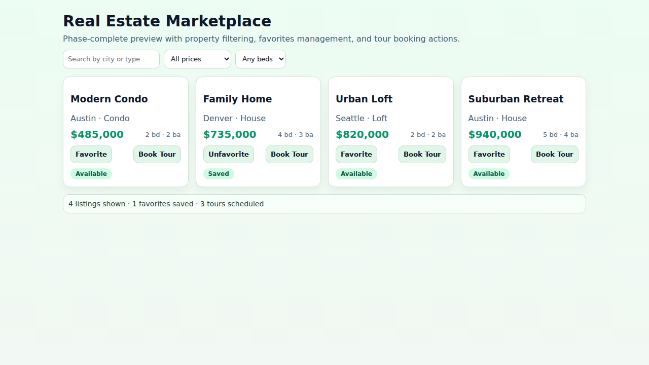 Real Estate Marketplace App